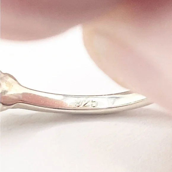 Size 6.5 Rare Orange Kyanite gemstones 925 Sterling Silver Ring - Picture 4 of 7